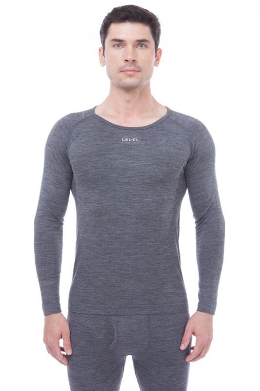 Level BASIC WOOL LONG SLEEVE CREW SHIRT MEN